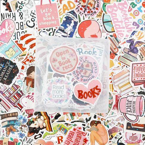 150 PCS Romance Book Stickers for Kindle ، حزمة ملصقات للكتاب المكتب الدبابي للقراء للبالغين ، شارات الفينيل اللامعة لزجاجات المياه المحمولة القارئون مجلة SCRAPBOOK in Saudi Arabia