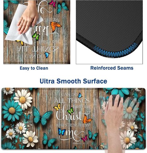 Large Mouse Pad + Keyboard Wrist Rest Set, Extended Gaming Mousepad (31.5X11.8 inch) with Non-Slip Rubber, Ergonomics Memory Foam Mouse Wrist Rest Support, Highland Cow Baby Pattern XXL Desk Pad in Kuwait