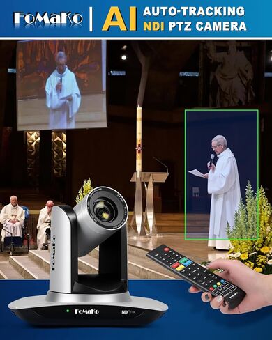 FOMAKO 30X OPTICAL ZOOM NDI Camera AI AUTO-TRACKING GEN 3 ، للتعاون في الوقت الفعلي لمؤتمرات الفيديو والمراقبة عن بُعد البث المباشر والإنتاج المباشر. （FMK30UH NDIX4+KC602 in Saudi Arabia