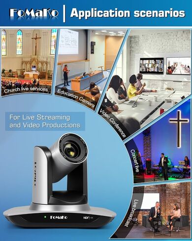 FOMAKO 30X OPTICAL ZOOM NDI Camera AI AUTO-TRACKING GEN 3 ، للتعاون في الوقت الفعلي لمؤتمرات الفيديو والمراقبة عن بُعد البث المباشر والإنتاج المباشر. （FMK30UH NDIX4+KC602 in Saudi Arabia