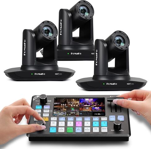 Fomako 20x Optical Zoom Ndi PTZ Camera ، AI Auto-Tracking Gen 3 ، للمعارض التجارية للصناعة ، وعروض المستهلكين وعروض السيارات البث المباشر (FMK20UH NDI-BX3+KC602) in Saudi Arabia