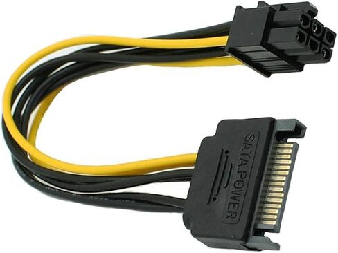 10 pcs 15 pin 15pin sata male to (6+2) 8 pin 8pin pcie power power coll in Saudi Arabia