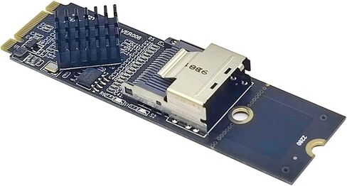 M.2 إلى M1NI S/AS SFF-8087 دعم بطاقة التوسع 4 PORT SATA3.0 6GBPS HDD SSD SATA Controller SFF8087 إلى M2 NVME محول (بطاقة مع كابل 70 سم) in Kuwait