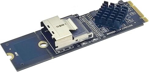 M.2 إلى M1NI S/AS SFF-8087 دعم بطاقة التوسع 4 PORT SATA3.0 6GBPS HDD SSD SATA Controller SFF8087 إلى M2 NVME محول (بطاقة مع كابل 70 سم) in Saudi Arabia