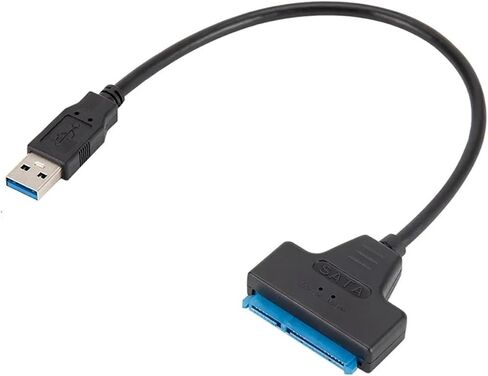 Up to 6 Gbps 3 Cord Sata to USB 3.0 Adapter Support 2.5 Inch External HDD SSD Hard Drive 22 Pin Sata III Cord(USB 3.0) in Saudi Arabia