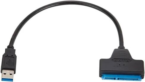 Up to 6 Gbps 3 Cord Sata to USB 3.0 Adapter Support 2.5 Inch External HDD SSD Hard Drive 22 Pin Sata III Cord(USB 3.0) in Saudi Arabia
