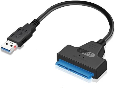 Up to 6 Gbps 3 Cord Sata to USB 3.0 Adapter Support 2.5 Inch External HDD SSD Hard Drive 22 Pin Sata III Cord(USB 3.0) in Saudi Arabia