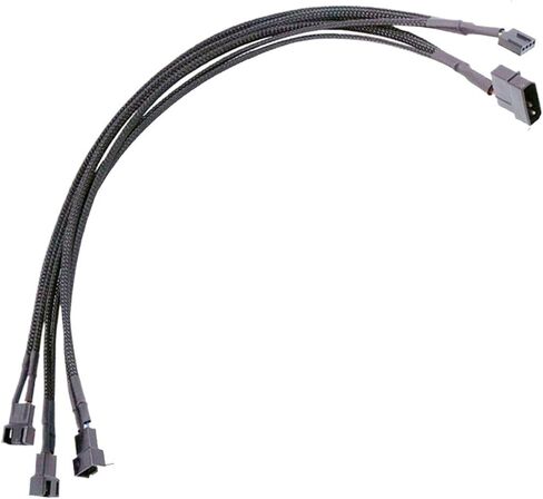 Fan Extension Power Splitter Cable,Connector 4 Pin/SATA to 3 4 5 6 4Pin Fan Spliter 4 Motherboard PWM Header(4pin x 3) in Saudi Arabia