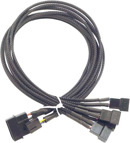 Fan Extension Power Splitter Cable,Connector 4 Pin/SATA to 3 4 5 6 4Pin Fan Spliter 4 Motherboard PWM Header(4pin x 3) in Saudi Arabia