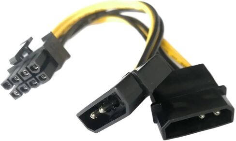 PC Server Internal 2 IDE to CPU 8Pin 8p Converter Power Cable Cord 18AWG Wire 15cm in Saudi Arabia