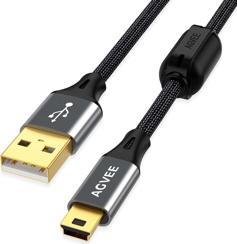 AGVEE 6.6ft Camera IFC-400PCU USB Data File Transfer AV Out Digital Cable Cord with Magnetic Ring for Canon Rebel EOS T1i to T7i, PowerShot/DSLR Cameras & Vixia Camcorders, Black in Saudi Arabia