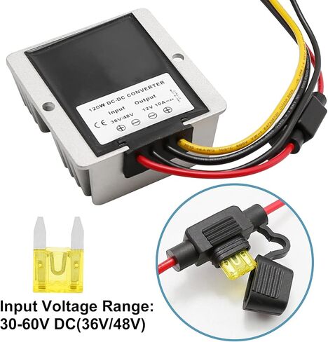 DC Converter Regulator 36V 48V Step Down to 12V 20A 240W, Waterproof High-Power DC/DC Voltage Reducer, Power Supply Module Buck Transformer, for Golf Cart, Forklifts, Car, LED Light Bars in Saudi Arabia