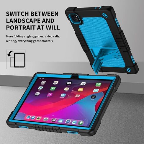 for Callsky-Tab Cpad 10 Tablet Case,Shockproof Kids Rugged with Kickstand Shoulder Strap Heavy Duty Hybrid Cover for Callsky-Tab Ctab 10 Tablet/for Callsky-Tab Cpad 10 10.1 inch(Black/Blue) in Saudi Arabia