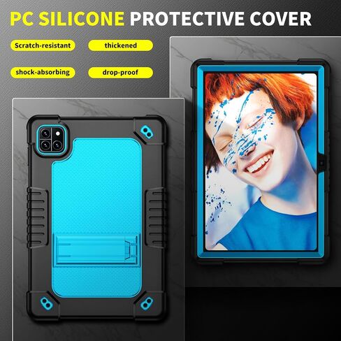 for Callsky-Tab Cpad 10 Tablet Case,Shockproof Kids Rugged with Kickstand Shoulder Strap Heavy Duty Hybrid Cover for Callsky-Tab Ctab 10 Tablet/for Callsky-Tab Cpad 10 10.1 inch(Black/Blue) in Saudi Arabia