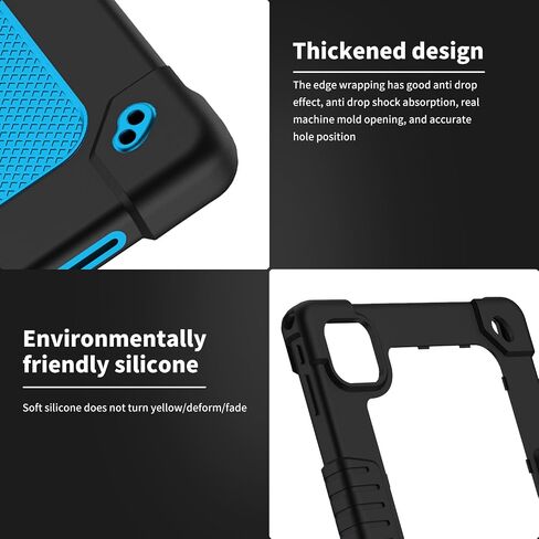 for Callsky-Tab Cpad 10 Tablet Case,Shockproof Kids Rugged with Kickstand Shoulder Strap Heavy Duty Hybrid Cover for Callsky-Tab Ctab 10 Tablet/for Callsky-Tab Cpad 10 10.1 inch(Black/Blue) in Saudi Arabia