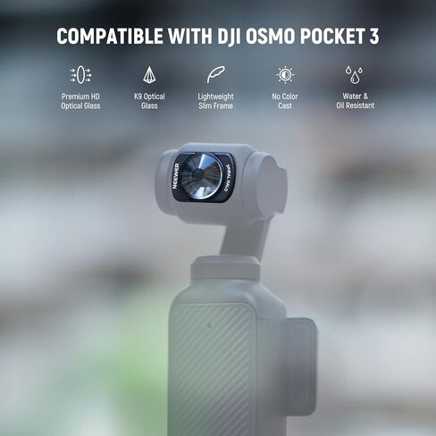 NEEWER Spiral Halo Prism Lens Filter Compatible with DJI Osmo Pocket 3 & Creator Combo Accessories, Magnetic Multicoated HD Optical Glass Gimbal Camera Effect Filter with Screen Protector, FL-C35 in Saudi Arabia