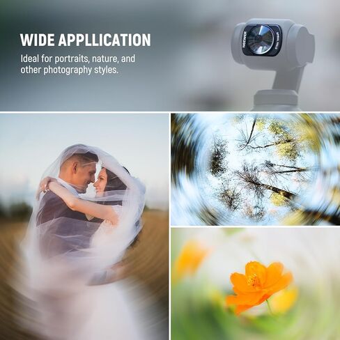 NEEWER Spiral Halo Prism Lens Filter Compatible with DJI Osmo Pocket 3 & Creator Combo Accessories, Magnetic Multicoated HD Optical Glass Gimbal Camera Effect Filter with Screen Protector, FL-C35 in Saudi Arabia