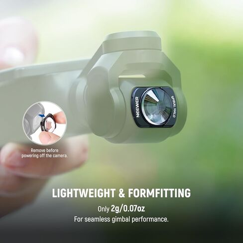 NEEWER Spiral Halo Prism Lens Filter Compatible with DJI Osmo Pocket 3 & Creator Combo Accessories, Magnetic Multicoated HD Optical Glass Gimbal Camera Effect Filter with Screen Protector, FL-C35 in Saudi Arabia
