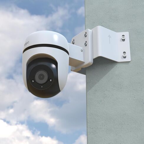 Corner Bracket for Security Camera, Metal Corner Mount Compatible with TP-Link Tapo Outdoor Pan/Tilt Wi-Fi Security Cameras (C530WS/C520WS/C510W/C500/C501GW/TC40/TC41/TC40GW/C51A/C52A（White） in Saudi Arabia