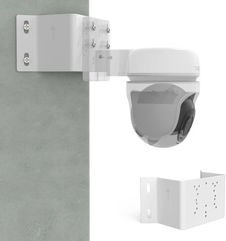 Corner Bracket for Security Camera, Metal Corner Mount Compatible with TP-Link Tapo Outdoor Pan/Tilt Wi-Fi Security Cameras (C530WS/C520WS/C510W/C500/C501GW/TC40/TC41/TC40GW/C51A/C52A（White） in Saudi Arabia