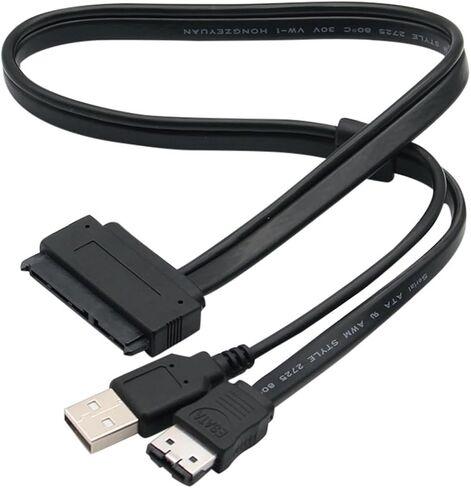 HOT 2 في 1 محرك الأقراص الصلبة SATA 22PIN إلى ESATA بيانات محول كبلات مدعوم من USB 50 سم باستخدام محول برنامج التشغيل HDD 2.5 " in Saudi Arabia