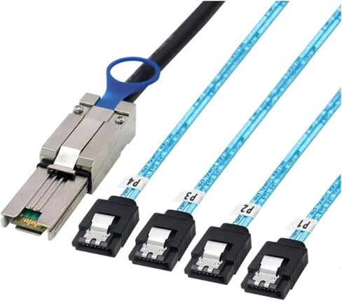 S/AS 3.0 S/AS 26Pin SFF-8088 MALE TO 4 SATA 7PIN 7PIN DISK DISK SPILITER COLL in Saudi Arabia