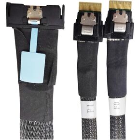 PCIE5.0 عالية السرعة S/AS MCIO 8I Slimline إلى 2 منافذ SFF-8654 4I سلك سلك سلك 50 سم خادم سلك in Kuwait