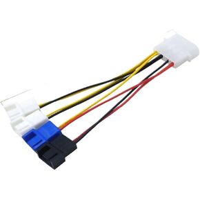 4-Pin to 3-Pin Fan Power Cable Adapter Connector 12v*2 / 5v*2 Computer Cooling Fan Cables for CPU PC Case Fan(12V x 2 5V x 2) in Kuwait