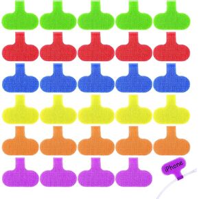 30PCS Multi-Color Electronic Cable Identification Tags for Electronics, Write On Cord Labels for Computers Cable Management, Multi-Color Cables Labels, Writable Wire Tags for Electronics (6 Colors) in Saudi Arabia