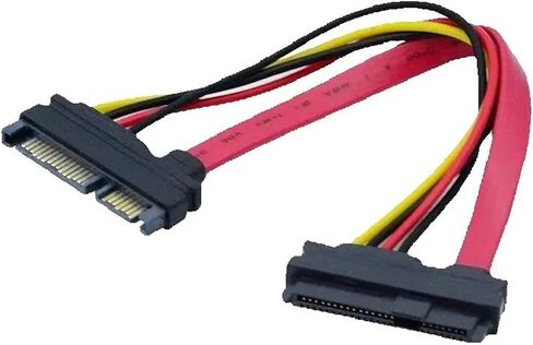 SFF-8482 S/AS 15cm 29 PIN إلى SATA 22PIN سلك محرك الأقراص الصلبة مع سلك طاقة 15 دبوس (30 سم) in Saudi Arabia