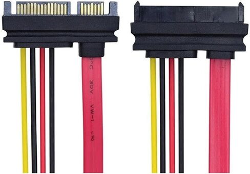 SFF-8482 S/AS 15cm 29 PIN إلى SATA 22PIN سلك محرك الأقراص الصلبة مع سلك طاقة 15 دبوس (30 سم) in Saudi Arabia