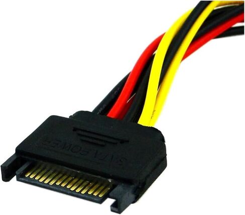SATA II DISK POWER 15PIN SATA MALE TO 2 15PIN POWER HDD SPLITTER H &*IGH QU> ality y 1 to 2 extension cable 20cm (1pcs) in Kuwait