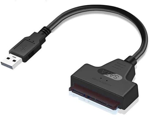 SATA إلى USB 3.0/2.0 سلك يصل إلى 6 جيجابت في الثانية لمدة 2.5 بوصة محرك الأقراص الصلبة الخارجي SSD SATA 3 22 دبوس محول (USB 2.0) in Kuwait