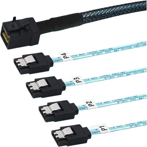 S/AS HD 12G SFF8643 إلى 4 SATA CORD INTERNAL SFF 8643 Motherboard Controller to 4 SATA STAR DRIVE CORD (0.5M) in Saudi Arabia