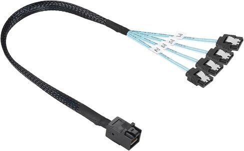 S/AS HD 12G SFF8643 إلى 4 SATA CORD INTERNAL SFF 8643 Motherboard Controller to 4 SATA STAR DRIVE CORD (0.5M) in Saudi Arabia