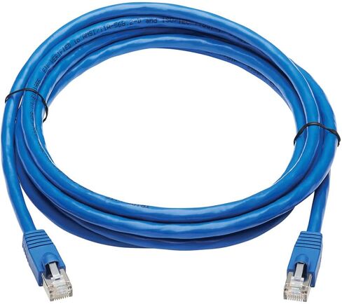 Tripp Lite Cat6a 10G Ethernet Cable, PoE, CMR-LP, Snagless F/UTP Network Patch Cable (RJ45 M/M), Blue, 10 ft. (N261P-010-BL) in Saudi Arabia