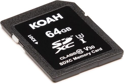 Koah Ultimate 64GB SDHC Memory Card Class10 U3 V30 UHS-I High-Speed Flash Storage in Kuwait