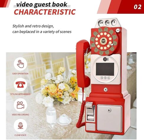 Customized Retro 1960's Audio Video Guestbook - 32GB SD Card, Vintage Style Video & Audio Memories, Perfect for Weddings & Events, Unique Guest Sign-in Experience in Saudi Arabia