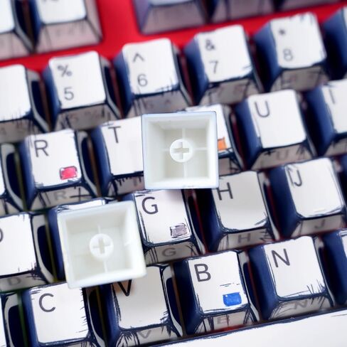 Comic-Themed Mechanical Keyboard with Side-Translucent RGB & PBT Keycaps - Durable Design in Saudi Arabia