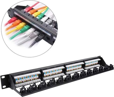 Keenso 24 Port Patch Panel,High Speed CAT6 Network Cable Rack in Saudi Arabia