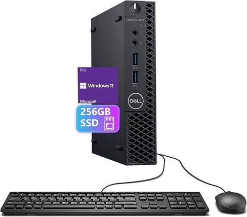 Dell Windows 11 Professional Micro PC (MFF) Optiplex 3070 (أحدث طراز) Core I3-9100T (3.10 جيجا هرتز رباعي) 8GB DDR4 RAM 256GB PCIE M.2 SSD (متجدد) in Kuwait