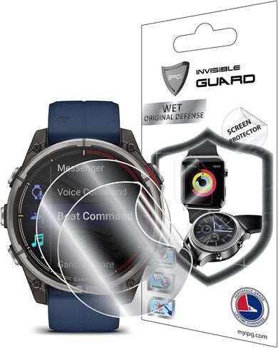 IPG لـ Garmin quatix® 7 Standard - quatix® 7 Sapphire Edition واقي شاشة للساعة الذكية (وحدتان) غشاء شفاف فائق الدقة غير مرئي مضاد للخدش - ناعم / شفاء ذاتي / فقاعات - خالٍ من quatix® 7 Sapphire in Kuwait