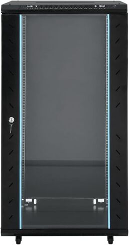 Generic 22U Network Cabinet 19 "IP20 Black 23.6" x23.6 "x47.2" 62.61kg in Saudi Arabia