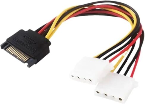 Power Extension Cord SATA 15pin Male to IDE Big 4pin Female Cord Adapter for HDD Hard Drive 0.2m in Saudi Arabia