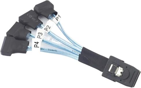 S/AS SFF-8087 إلى 4X SATA MALE 3.0 SSD نقل البيانات عالي السرعة سلك 1 إلى 4 30 سم in Saudi Arabia