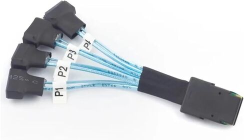 S/AS SFF-8087 إلى 4X SATA MALE 3.0 SSD نقل البيانات عالي السرعة سلك 1 إلى 4 30 سم in Saudi Arabia