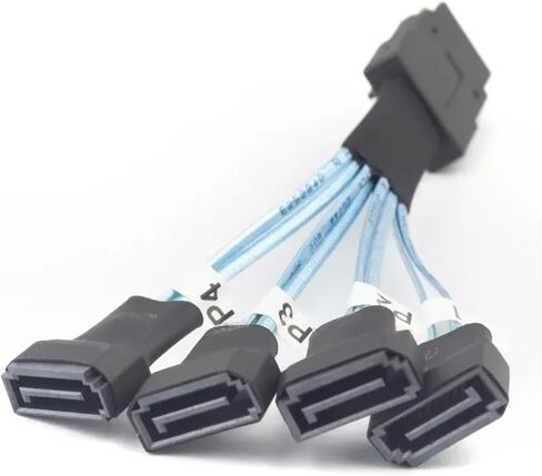 S/AS SFF-8087 إلى 4X SATA MALE 3.0 SSD نقل البيانات عالي السرعة سلك 1 إلى 4 30 سم in Saudi Arabia