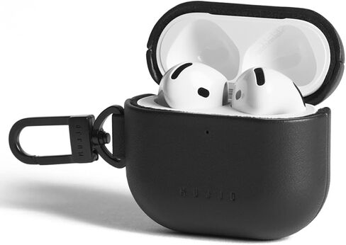 Mujjo Echelon Leather Case for AirPods Pro (3rd Gen) - Wireless Charging Compatible - Durable & Luxurious Design - Secure Fit - Premium Leather - Black in Saudi Arabia