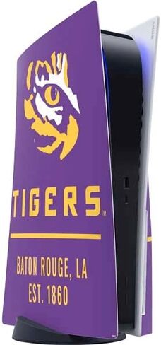 Skinit Decal Gaming Skin Compatible with PS5 Console - Officially Licensed LSU Tiger Eye Logo Design in Saudi Arabia