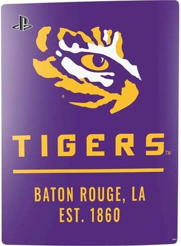Skinit Decal Gaming Skin Compatible with PS5 Console - Officially Licensed LSU Tiger Eye Logo Design in Saudi Arabia